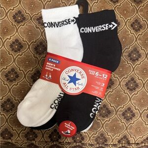 New 6 Pairs Of Converse Ankle Socks Size M 6-12